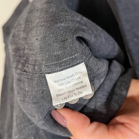 100% Linen Mens Joseph Abboud Button Down size medium - Picture 6 of 10